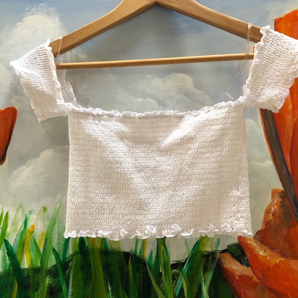 Off the shoulder tube top